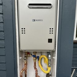 Same Day Water Heater - Noritz NR662 in a recessed box for clean concealment!