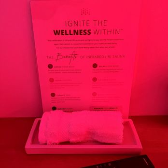 Perspire Sauna Studio - The Heights - Nice, cool eucalyptus face towel post sauna - Saunas Near Me - Houston, Texas Perspire Sauna Studio - The Heights - Nice, cool eucalyptus face towel post sauna - Saunas Near Me - Houston, Texas