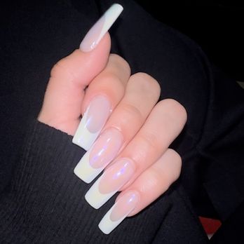 V Nails Bar - Chrome French Tip - Nail Salons Near Me - Norwalk, California
