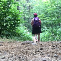 American Birkebeiner - The Cambra mountain bike trail system going between Birkie Red and Birkie Blue/Classic. Added an extra mile to my hike.