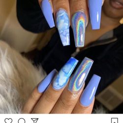 N&K Nails - I asked for this but in pink.