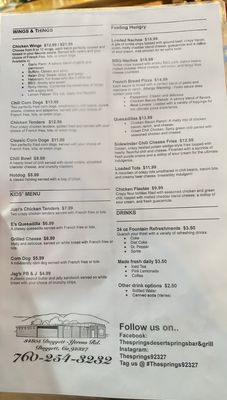 Menu photo 3 Desert Springs Bar-N-Grill Daggett, CA
