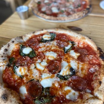 Old Scratch Pizza - Angry Beekeeper with Brooklyn in the back - Pizza Near Me - Dayton, Ohio Old Scratch Pizza - Angry Beekeeper with Brooklyn in the back - Pizza Near Me - Dayton, Ohio