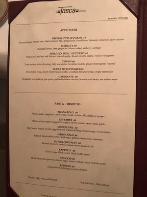 Menu photo 5 Ristorante TOSCA Washington, DC, DC Menu photo 5 Ristorante TOSCA Washington, DC, DC