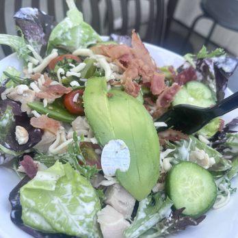 Café Zupas - Chicken Cobb Chopped salad. Bonus sticker on my avocado. - Soup Near Me - Mesa, Arizona