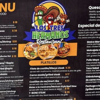 Los Tres Hermanos Restaurant - Menu - Mexican Near Me - Cincinnati, Ohio Los Tres Hermanos Restaurant - Menu - Mexican Near Me - Cincinnati, Ohio