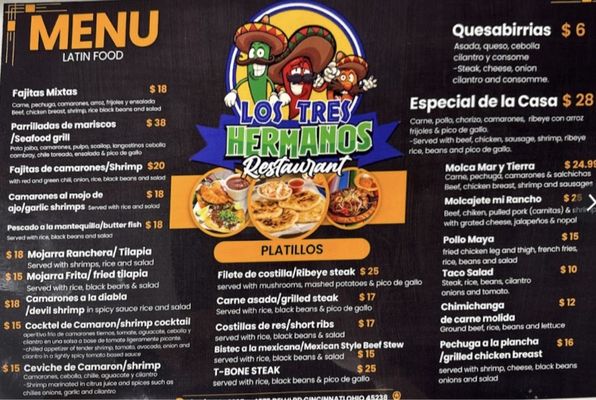 Menu photo 7 Los Tres Hermanos Restaurant Cincinnati, OH Menu photo 7 Los Tres Hermanos Restaurant Cincinnati, OH