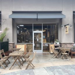 Exterior outside entrance of AOSA Coffee - Huntington Beach, California Exterior outside entrance of AOSA Coffee - Huntington Beach, California