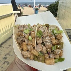Tacos 'N Tails - Sushi grade ahi tuna and pineapple slaw tacos