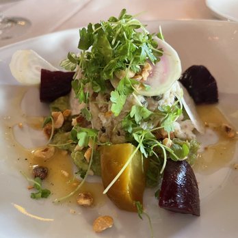 Sapphire - Jumbo Lump Crab & Heirloom Beets ($18.50) 4/5: It's hard to keep a crab dish feeling light, but Sapphire succeeded! - New American Near Me - Laguna Beach, California Sapphire - Jumbo Lump Crab & Heirloom Beets ($18.50) 4/5: It's hard to keep a crab dish feeling light, but Sapphire succeeded! - New American Near Me - Laguna Beach, California