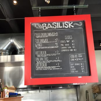 Basilisk - Menu Board - New American Near Me - Portland, Oregon