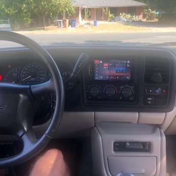 Pro Car Audio - Tan interior Tahoe with Pioneer 6" touchscreen.  Note the black bezel looks just fine. - Car Stereo Installation Near Me - Austin, Texas