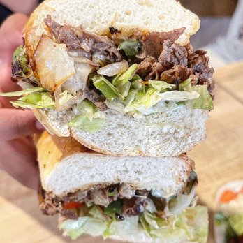 Canada Steak Burger - Philly Sub Sandwich/ Instagram @JudeeTheFoodee - Burgers Near Me - San Diego, California Canada Steak Burger - Philly Sub Sandwich/ Instagram @JudeeTheFoodee - Burgers Near Me - San Diego, California