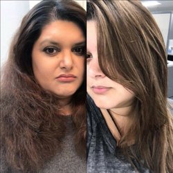 Calista Salon - Brazilian blowout and Olaplex repair results!
