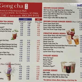 Gong Cha - Menu - Bubble Tea Near Me - North Charleston, South Carolina Gong Cha - Menu - Bubble Tea Near Me - North Charleston, South Carolina