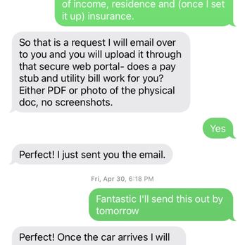CarMax - Tiffany requested proof of financials - Used Car Dealers Near Me - Denton, Texas
