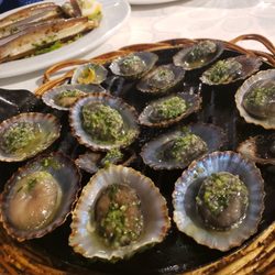 Mar Azul - The local specialty- lampas with green mojo sauce