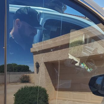 Warrior Auto Glass - Passenger window took a blow while in traffic on my way home from Lodi. The initial damage continued to bloom. - Windshield Installation & Repair Near Me - Mesa, Arizona