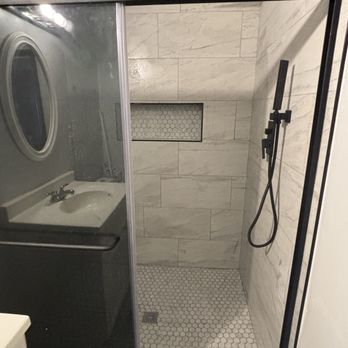Complete Construction Services - A new finished shower - Plumbing Near Me Complete Construction Services - A new finished shower - Plumbing Near Me