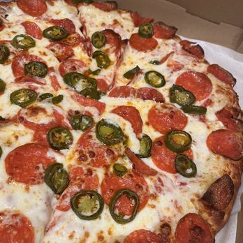 Pizza Express OC - Large 2 topping pizza  Jalapeño and pepperoni - Pizza Near Me - Anaheim, California