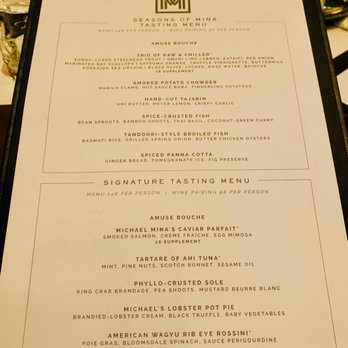 Michael Mina - Tasting menu January 2020 - New American Near Me - Las Vegas, Nevada Michael Mina - Tasting menu January 2020 - New American Near Me - Las Vegas, Nevada
