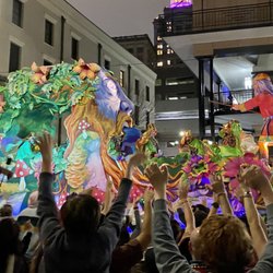 Krewe of Orpheus - A great crowd and colorful floats