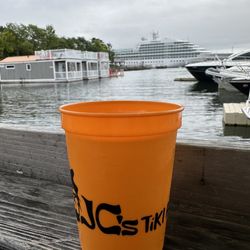 JC's Tiki Bar - The view. The beer Hollywood IPA.