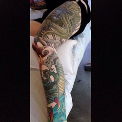 Ronan Gibney Tattoo - Monster leg sleeve in-progress by Ronan Gibney