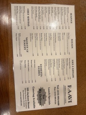 Menu photo 2 Raavi San Francisco, CA