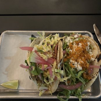 Casa Pearl - Mahi Mahi Grilled Fish taco (left) - Seafood Near Me - Williamsburg, Virginia