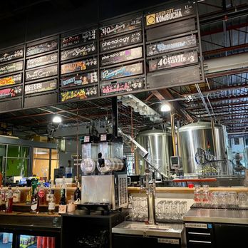 Four Quarters Brewing - a view of the brewery from the bar - Breweries Near Me - Winooski, Vermont