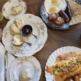 Scones, French omelet, the Steinbeck breakfast Scones, French omelet, the Steinbeck breakfast