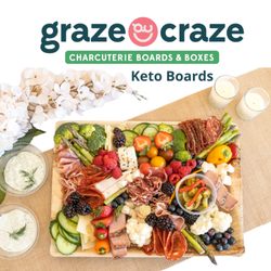 Graze Craze Charcuterie Boards & Boxes - This board gives you more of the protein elements and less of the carb and sugar components found in our other boards.
