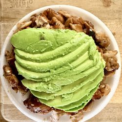 Chop Teriyaki - Medium teriyaki chicken bowl with avocado