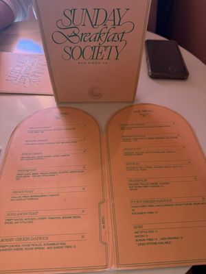 Menu photo 2 Sunday Breakfast Society Chula Vista, CA