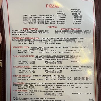Trombino's Restaurant - Pizza Near Me - Massena, New York