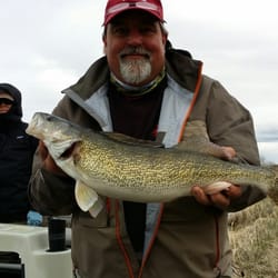 Montana Dream Fishing Outfitters - Walleye on the Mo on a San Juan Worm.