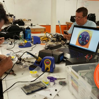 Tampa Hackerspace - Soldering blinking LED badges for kids - Community Service/Non-Profit Near Me - Tampa, Florida Tampa Hackerspace - Soldering blinking LED badges for kids - Community Service/Non-Profit Near Me - Tampa, Florida