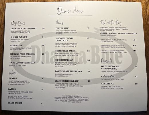 Menu photo 4 Dharma Blue Pensacola, FL