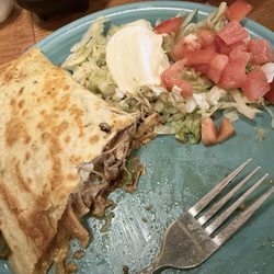 Taco and Tequila Mexican Restaurant - Chicken quesadilla and salad