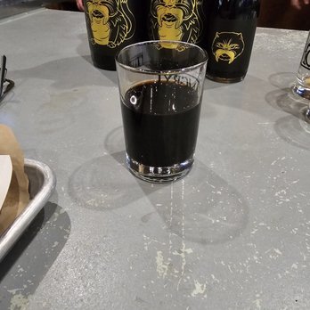 Angry Chair Brewing - Wilfred, barrel aged Wilfred, and a small pour of the latter. - Breweries Near Me - Tampa, Florida