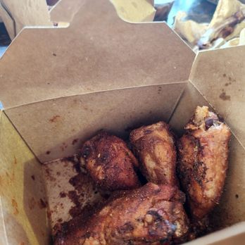 Redwood Smoke Shack - Smoked dry rub wings minus one (5 for $5 Thursday special) - Barbeque Near Me - Norfolk, Virginia