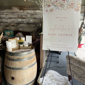 Luxe Wine Bar - a welcome sign for a baby shower - Wine Bars Near Me - Centralia, Washington