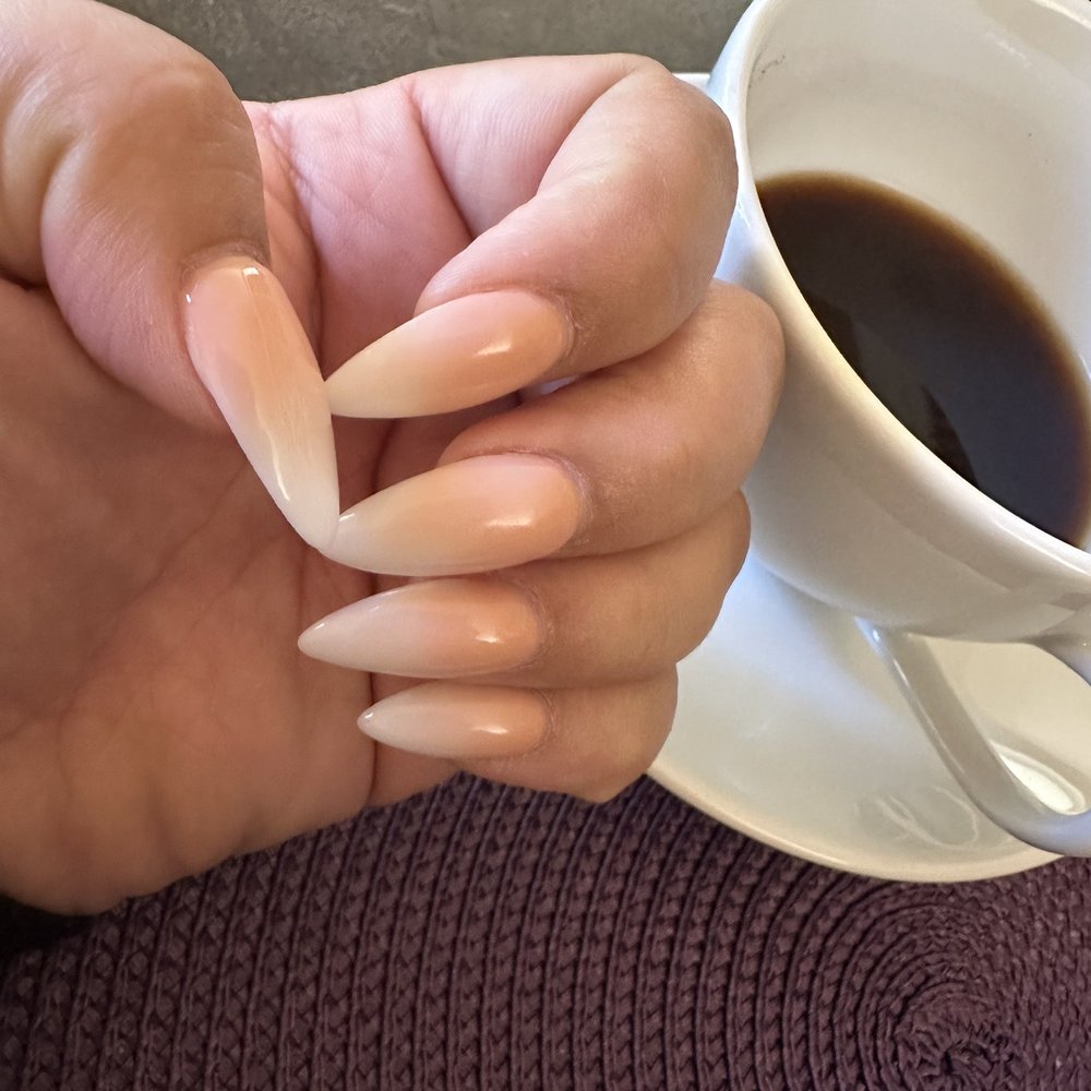 ProfessioNail - Nude ombré long almond nails by Diane - Nail Salons Near Me - San Diego, California ProfessioNail - Nude ombré long almond nails by Diane - Nail Salons Near Me - San Diego, California