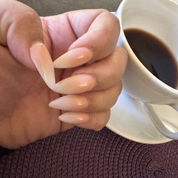 ProfessioNail - Nude ombré long almond nails by Diane - Nail Salons Near Me - San Diego, California ProfessioNail - Nude ombré long almond nails by Diane - Nail Salons Near Me - San Diego, California