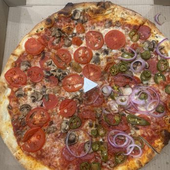NYPD Pizza - 18" Pizza. Half Frans, half pepperoni w/ mushrooms, jalapeños, red onions and hot honey - Pizza Near Me - Chandler, Arizona NYPD Pizza - 18" Pizza. Half Frans, half pepperoni w/ mushrooms, jalapeños, red onions and hot honey - Pizza Near Me - Chandler, Arizona