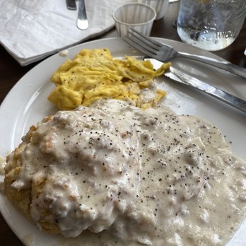 The Root Cafe - Biscuits and Gravy + Scrambled eggs were amazing. - Cafes Near Me - Little Rock, Arkansas