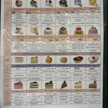 Tous Les Jours - Cake ordering menu Nov 2025 - Bakeries Near Me - Bellevue, Washington