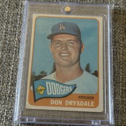 1965 Topps #260 Don Drysdale baseball card 1965 Topps #260 Don Drysdale baseball card