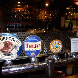 Different UK beers on tap fit the atmosphere and look of Sherlocke. Different UK beers on tap fit the atmosphere and look of Sherlocke.